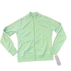 NYL New York Laundry Jacket Womens PS Green Full Zip Long Sleeve Lightweight NEW